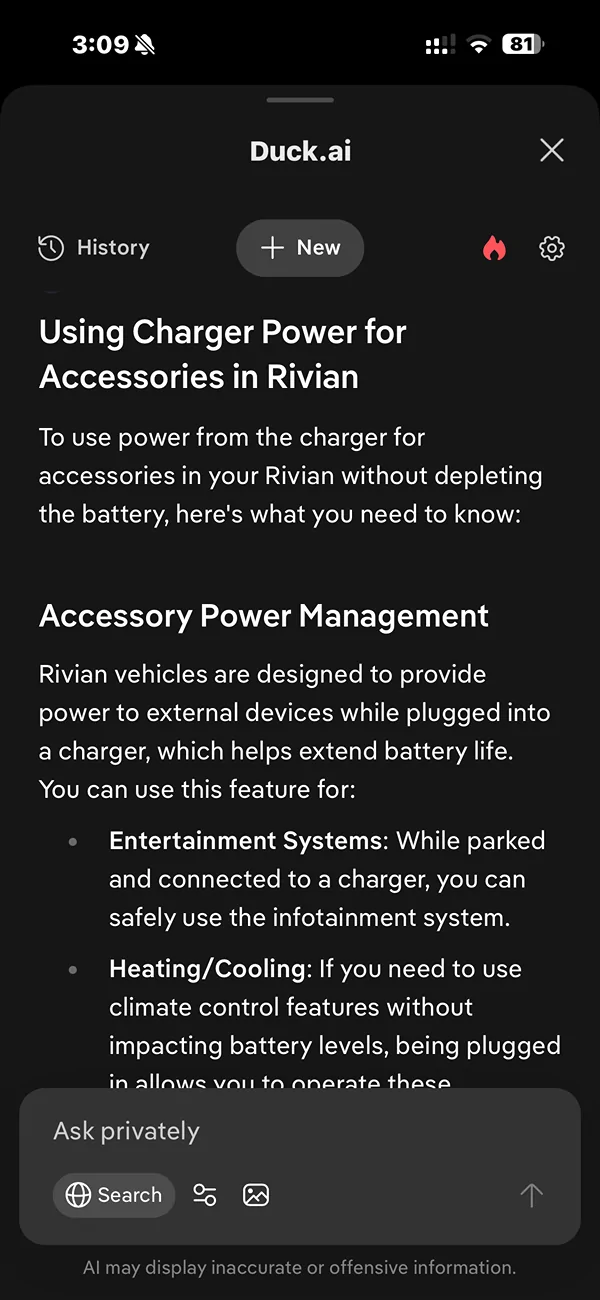 Rivian R1T R1S Power From Charger IMG_3372