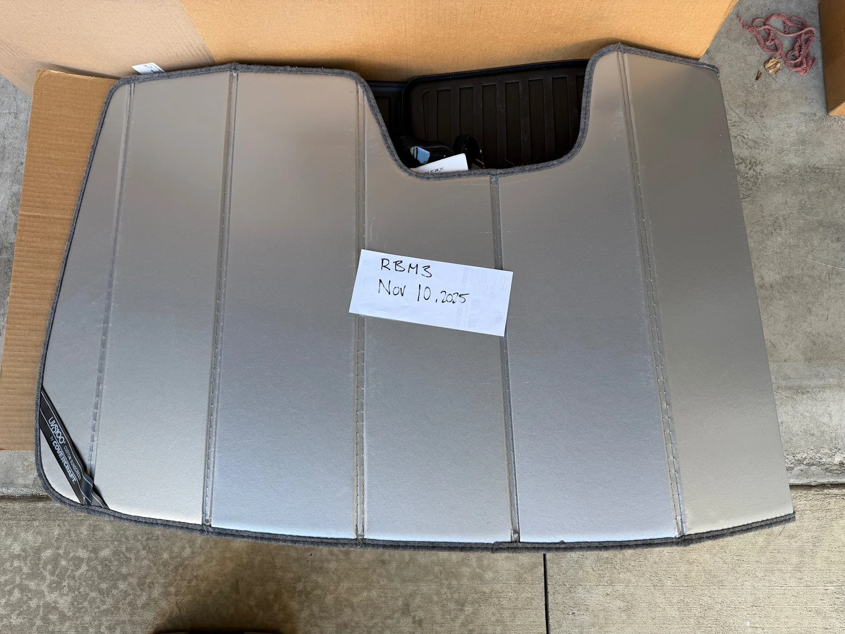 Rivian R1T R1S FS -Los Angeles area:  Covercraft windshield sun shade IMG_0018