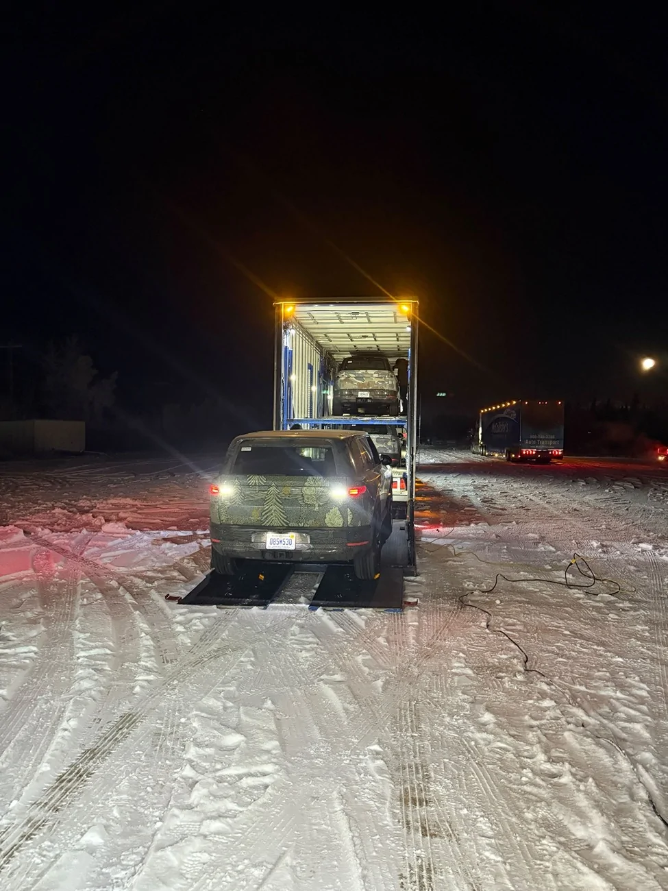 Rivian R1T R1S R2 in snow & cold temperature testing Rivian R2 winter snow testing 5