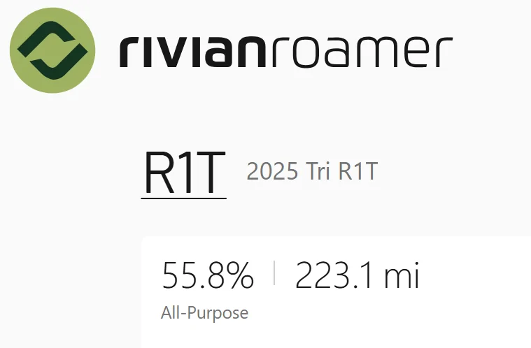 Rivian R1T R1S HVB battery capacity - is there any way to determine its current capacity? 1762950971045-d7