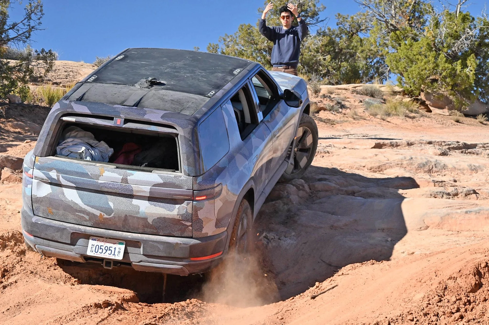 Rivian R1T R1S Latest R2 pics off roading on Moab trails Latest R2 pics off roading on Moab trails 1