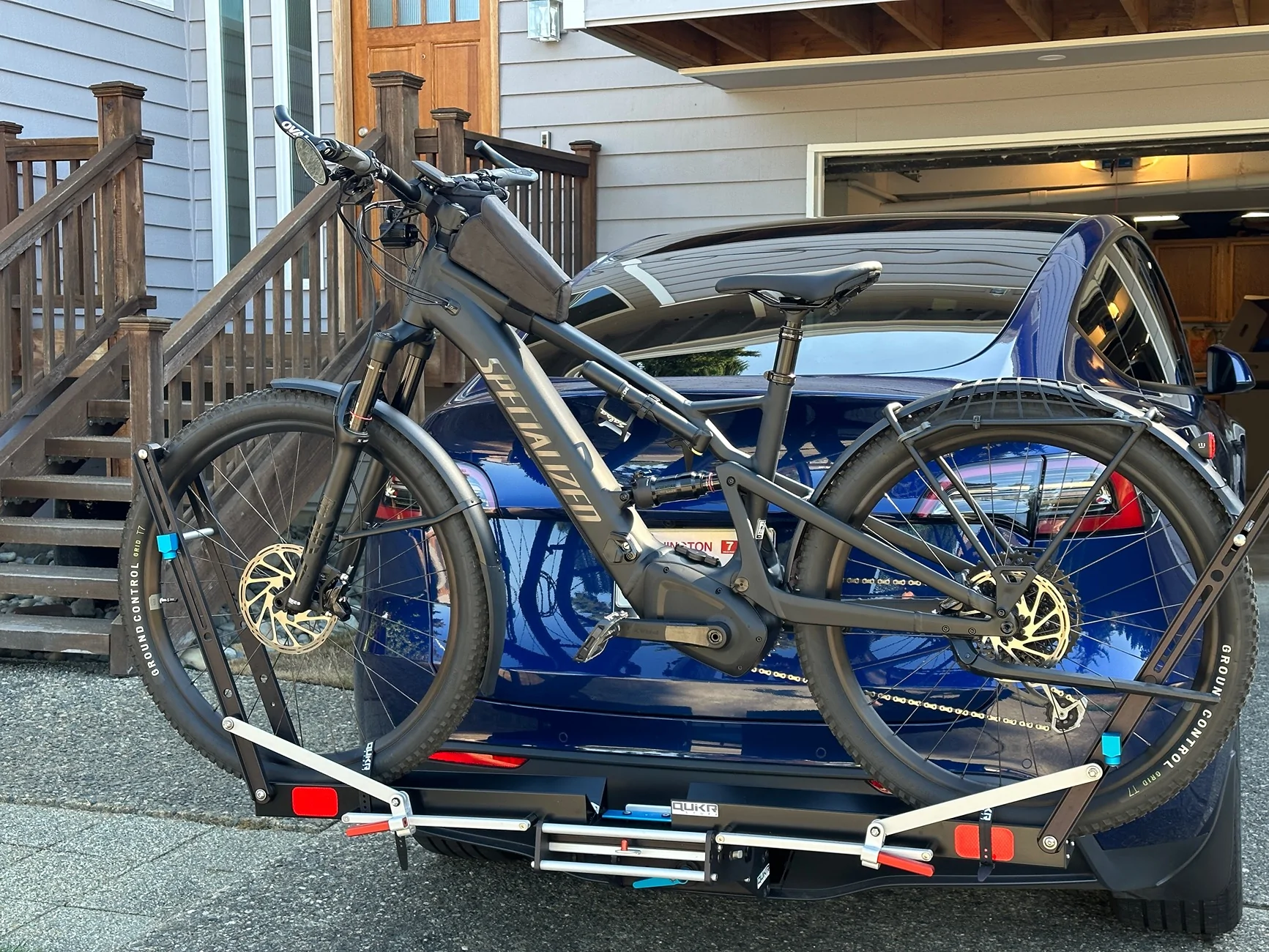 Rivian R1T R1S Antitheft Device for 1Up Bike Racks on Rivian Crossbars IMG_8800
