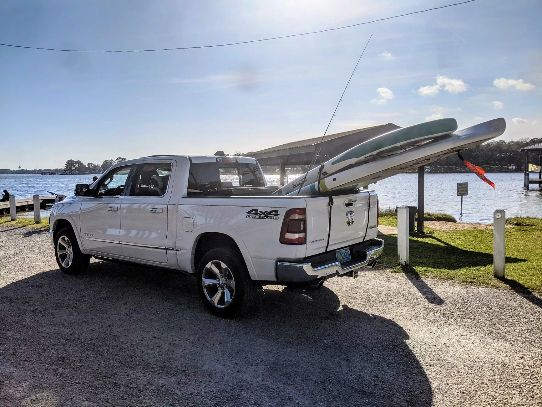 Rivian R1T R1S Does anyone use crossbars + surf/sup mount for a large SUP? PXL_20210314_213531853~2