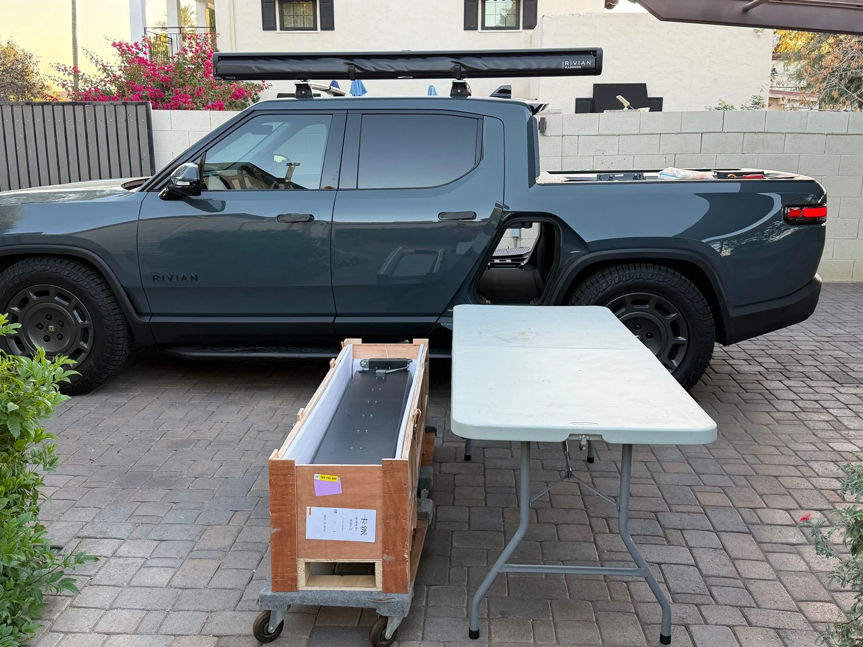 Rivian R1T R1S Boxgods (Rivian Aftermarket Group) Gear Tunnel Slide Out Utility Tray Install & Review IMG_0656
