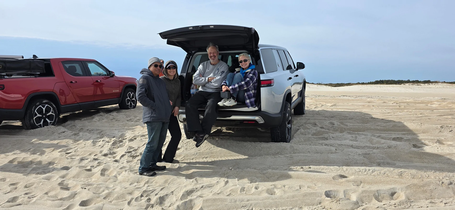 Rivian R1T R1S My First time Camping(ever) in my Rivian with the Mid-Atlantic Club on Assateage Island 20251115_121326