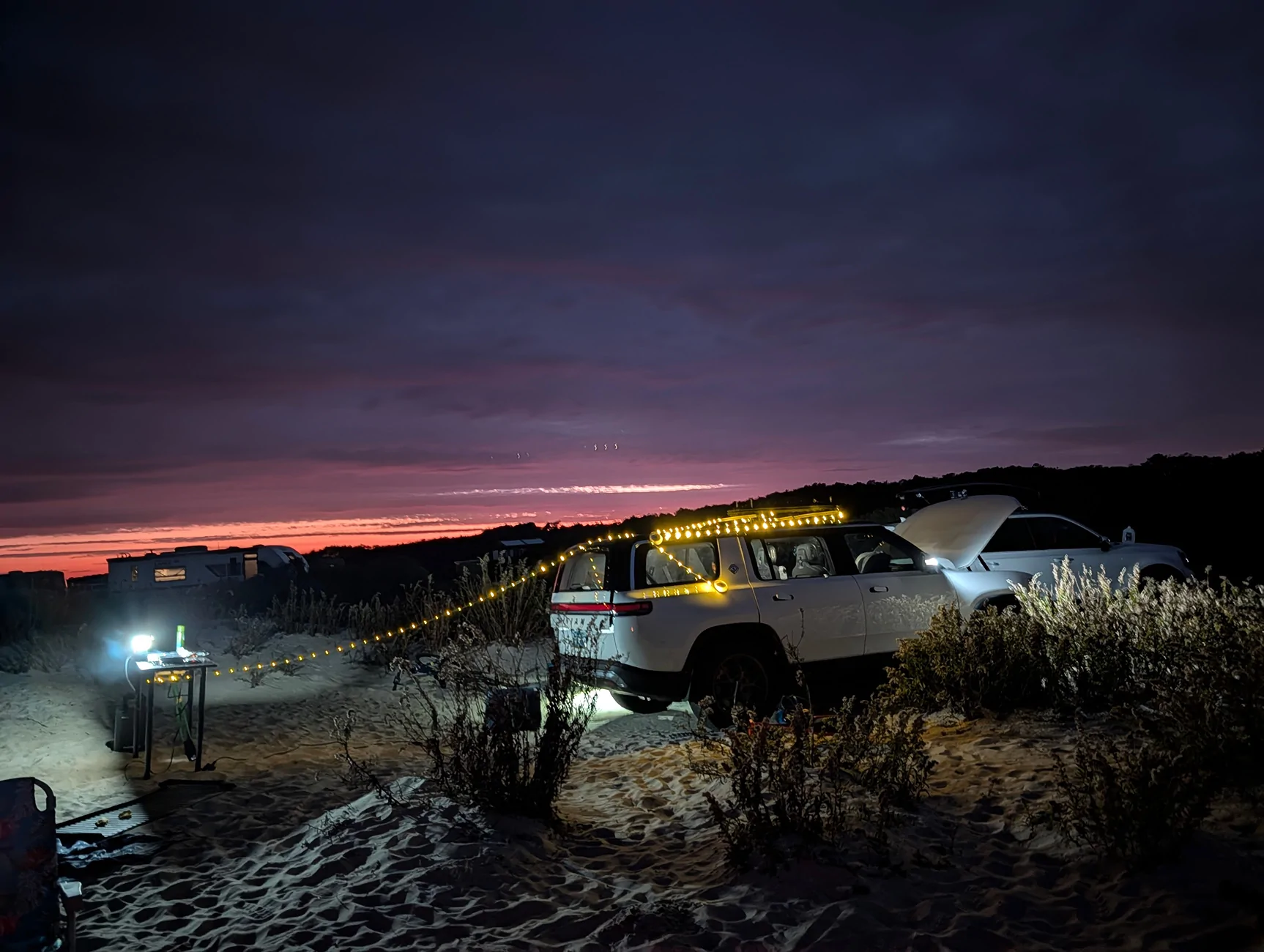 Rivian R1T R1S My First time Camping(ever) in my Rivian with the Mid-Atlantic Club on Assateage Island PXL_20251114_222706788.NIGHT(1)
