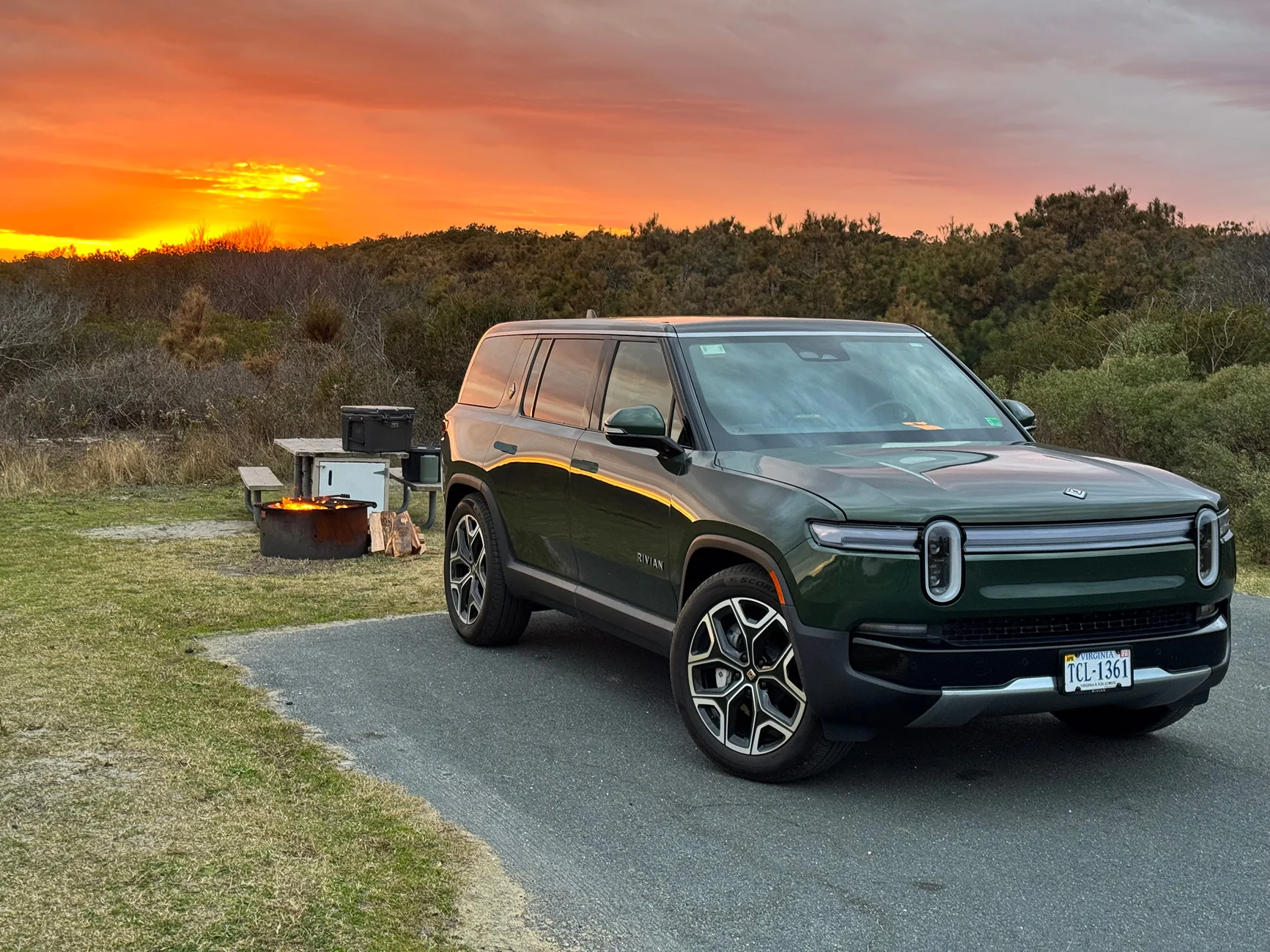 Rivian R1T R1S My First time Camping(ever) in my Rivian with the Mid-Atlantic Club on Assateage Island IMG_2541