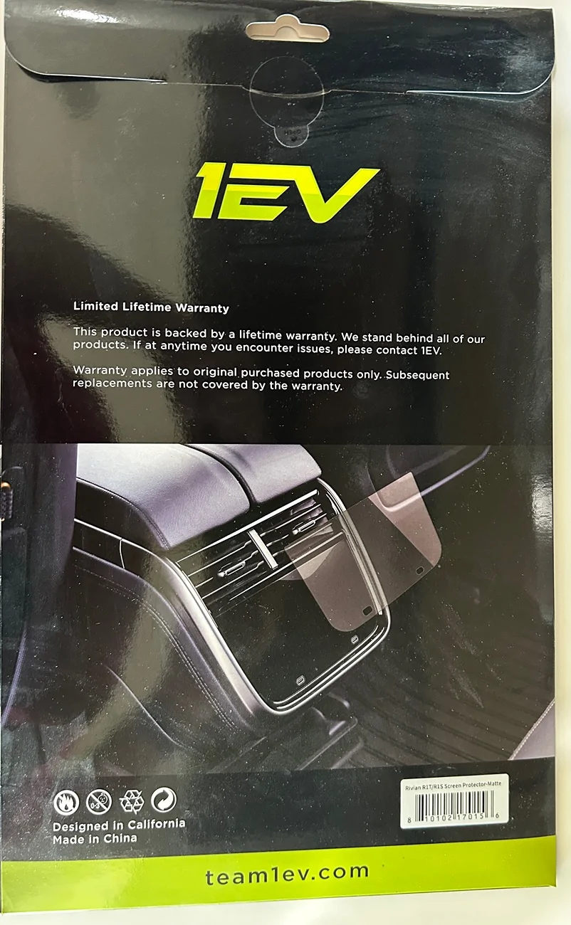 Rivian R1T R1S Team 1EV Matte Screen Protector Set for R1 $10 IMG_2693