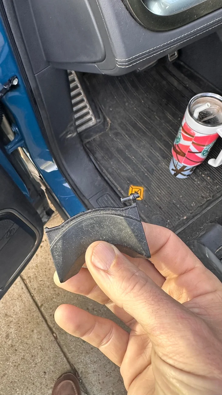 Rivian R1T R1S Cup holder piece broke IMG_7221