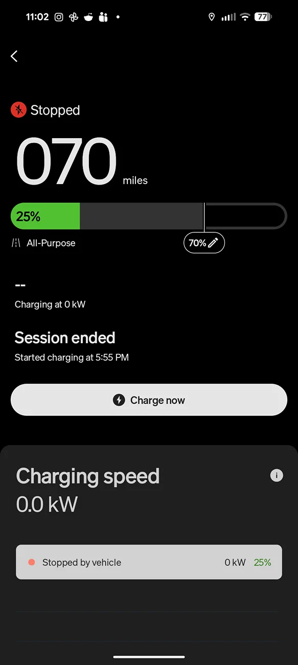 Rivian R1T R1S Charging Issue Since 2025.38 - Anyone Else? Screenshot_20251201-230222