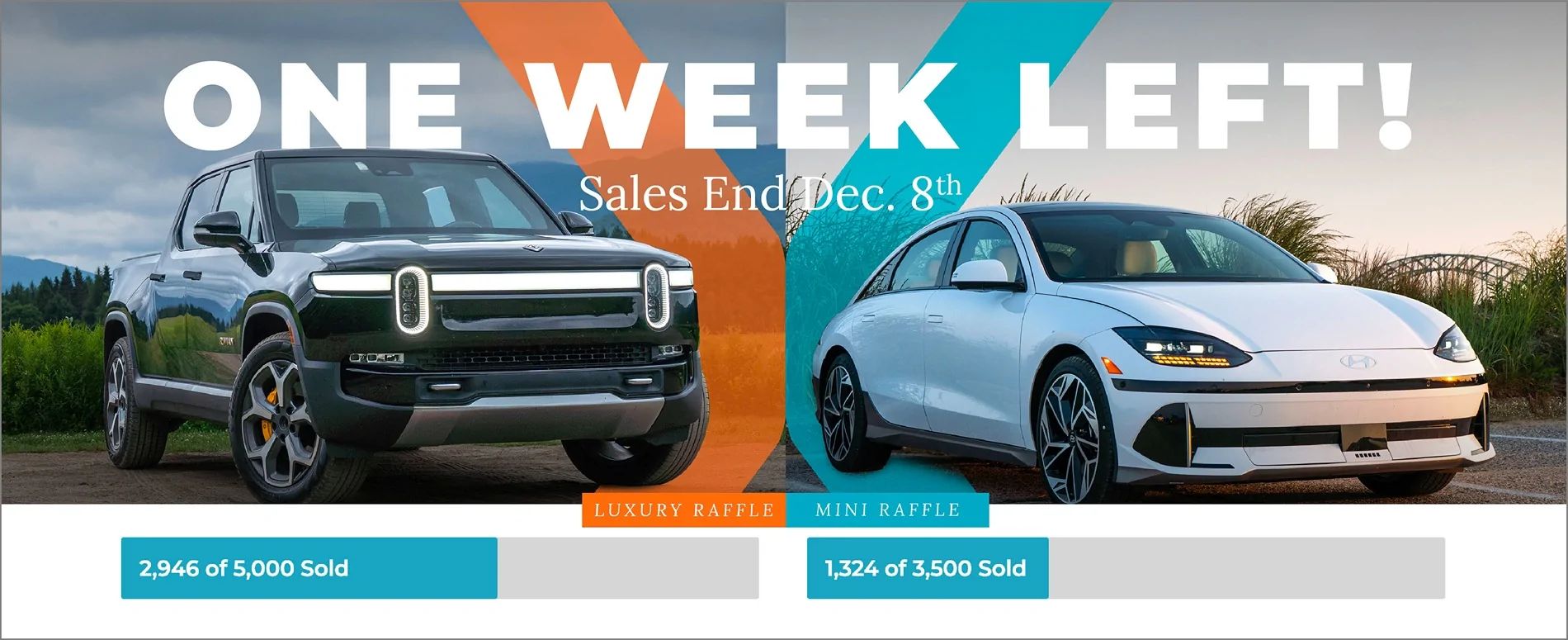 Rivian R1T R1S 🚘 Only one week left to drive away in your dream EV! 1 week left