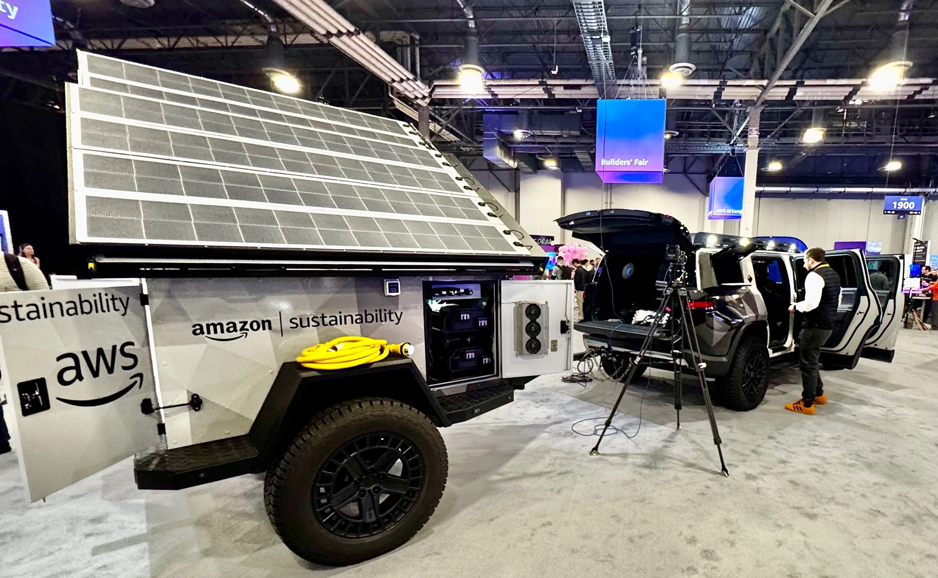 Rivian R1T R1S Modified R1S upfit build (MGM remote film rig) at Amazon AWS re:invent IMG_9842