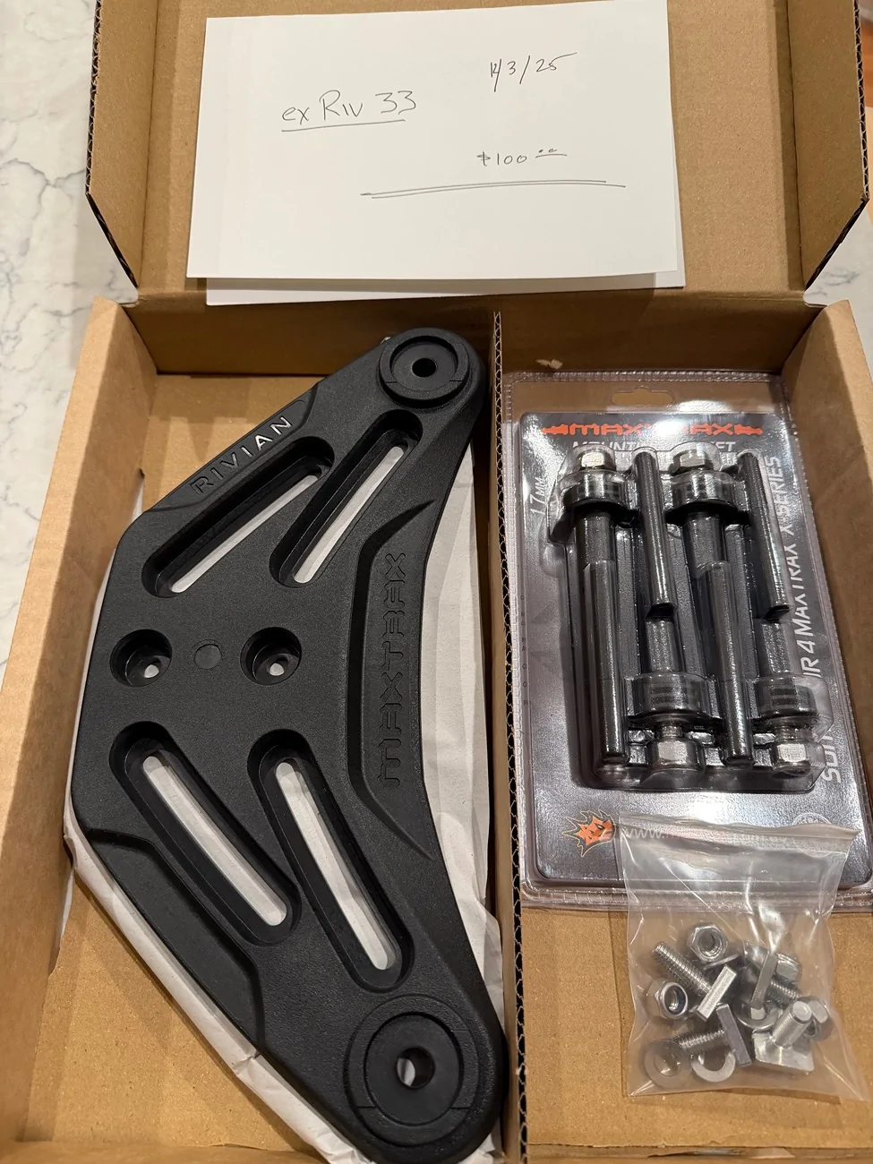 Rivian R1T R1S Maxtrax Flat Mount - NEW! $100 IMG_1158