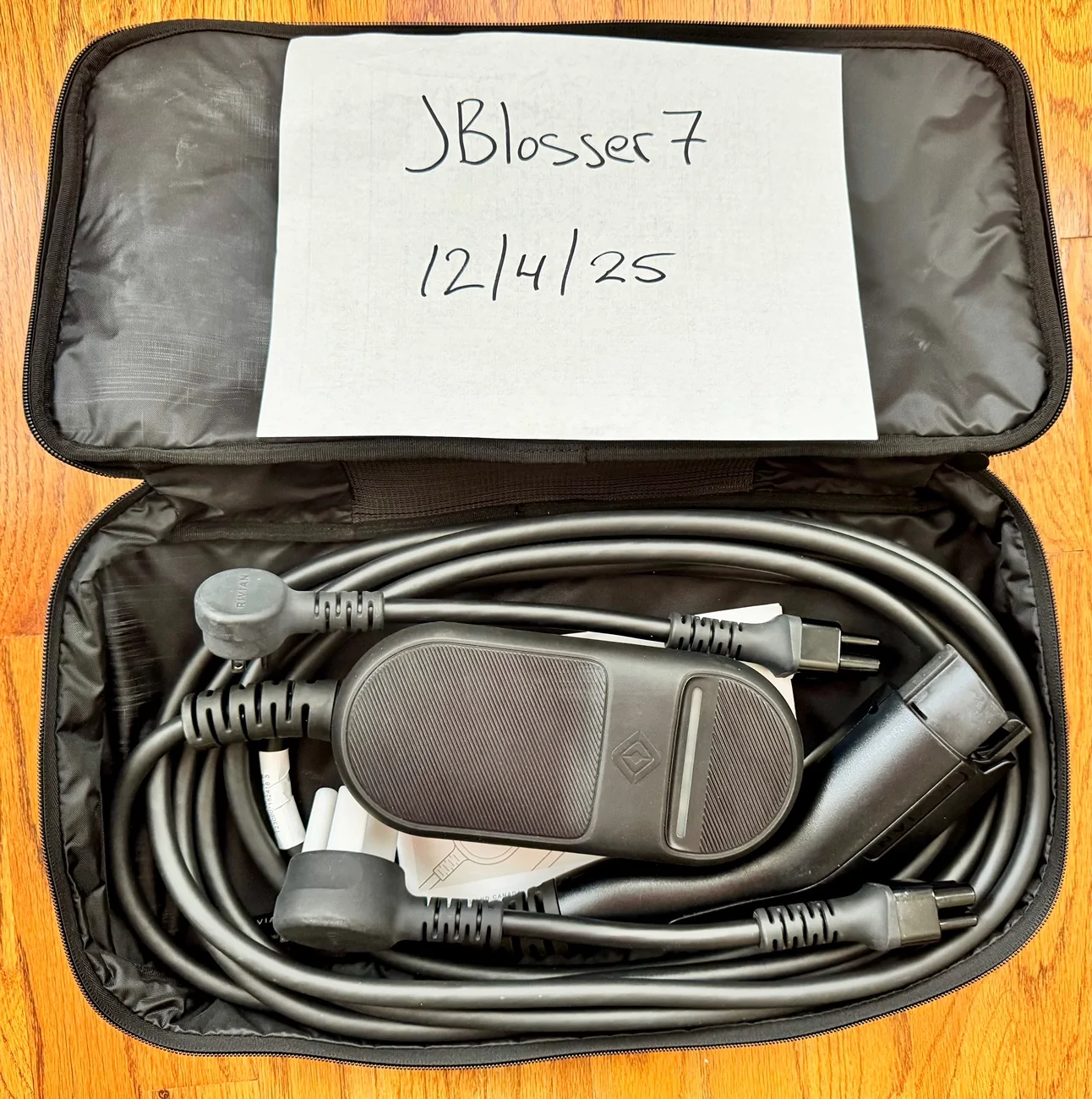 Rivian R1T R1S Rivian OEM portable charger IMG_1593