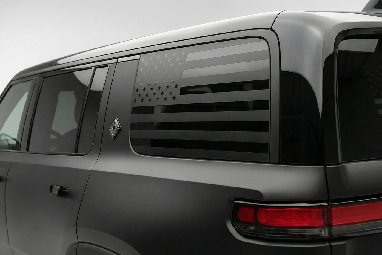 NEW Product Alert - American Flag Inspired Rear Window Decal for Rivian ...