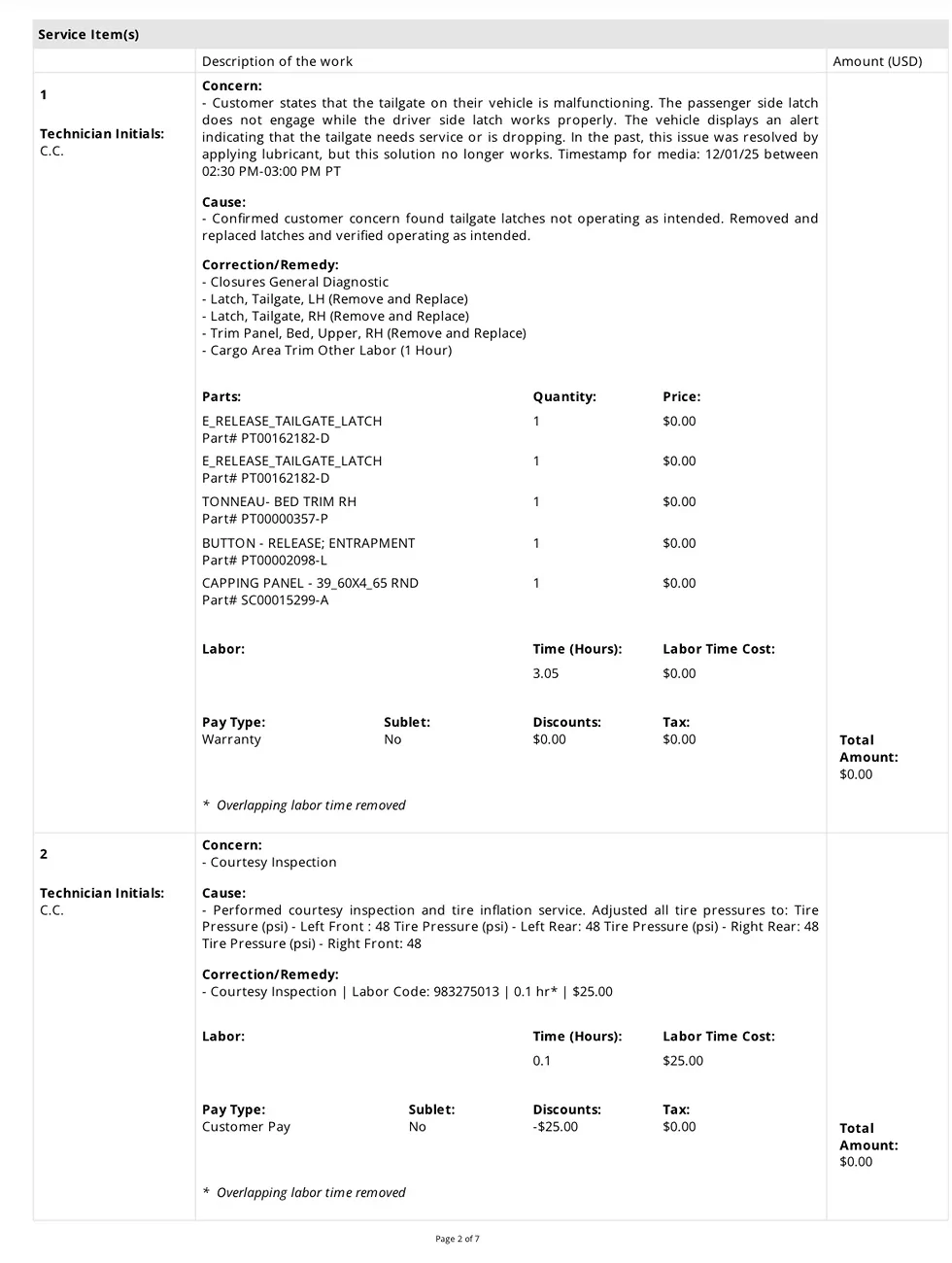 Rivian R1T R1S Possessed Tailgate, resolved with service details IMG_0919