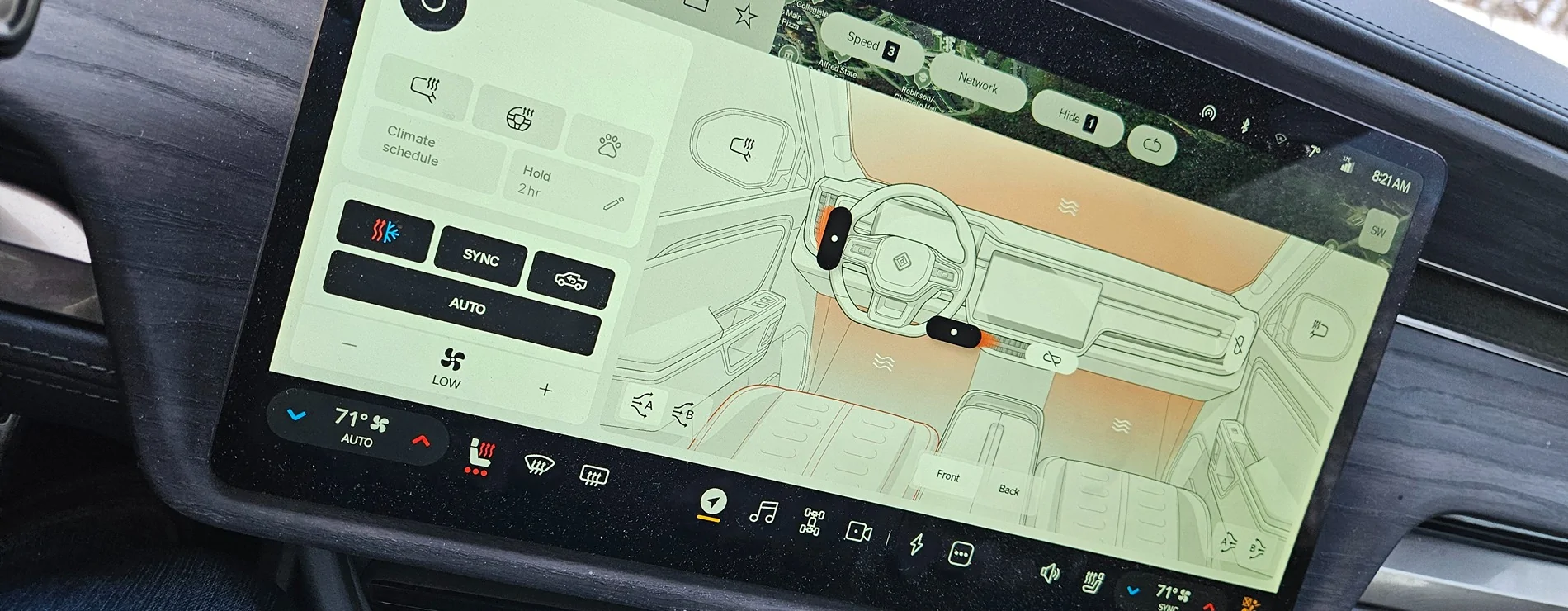 Rivian R1T R1S No heat while driving, heat while sitting - G1 R1T 20251209_082138