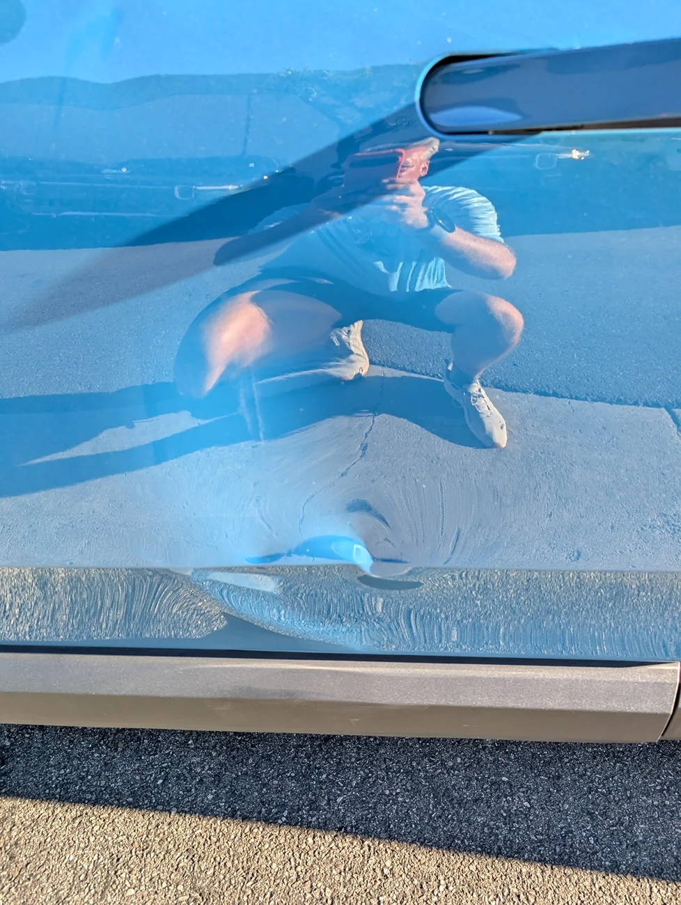 Rivian R1T R1S R1T Damaged at Costa Mesa service center (by a tech) PXL_20251209_225906580