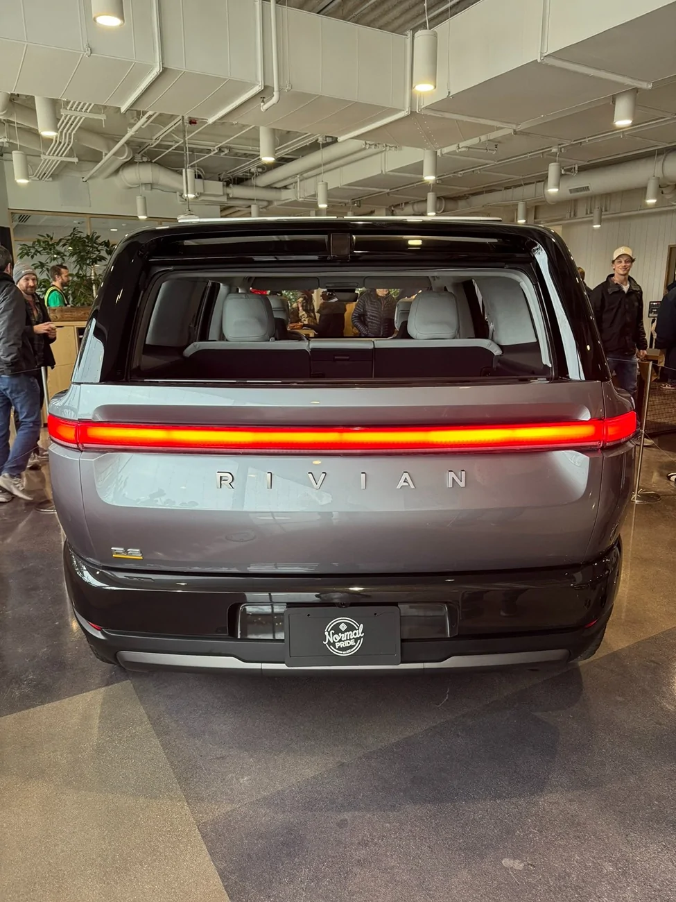 Rivian R1T R1S Gunmetal/Gray/Silver R2 on display Gunmetal:Gray:Silver R2 on display at Normal factory 3
