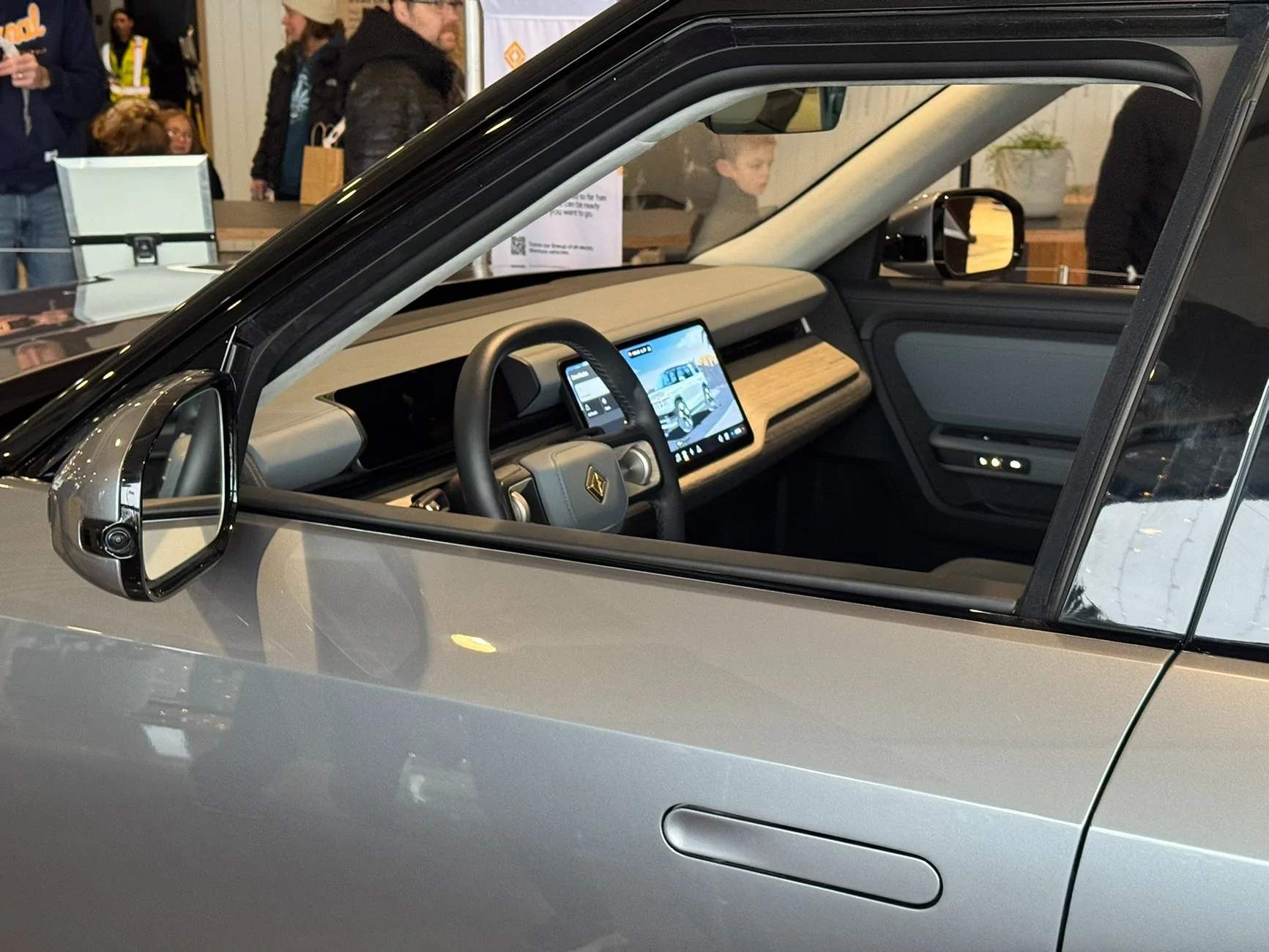 Rivian R1T R1S Gunmetal/Gray/Silver R2 on display Gunmetal:Gray:Silver R2 on display at Normal factory 1