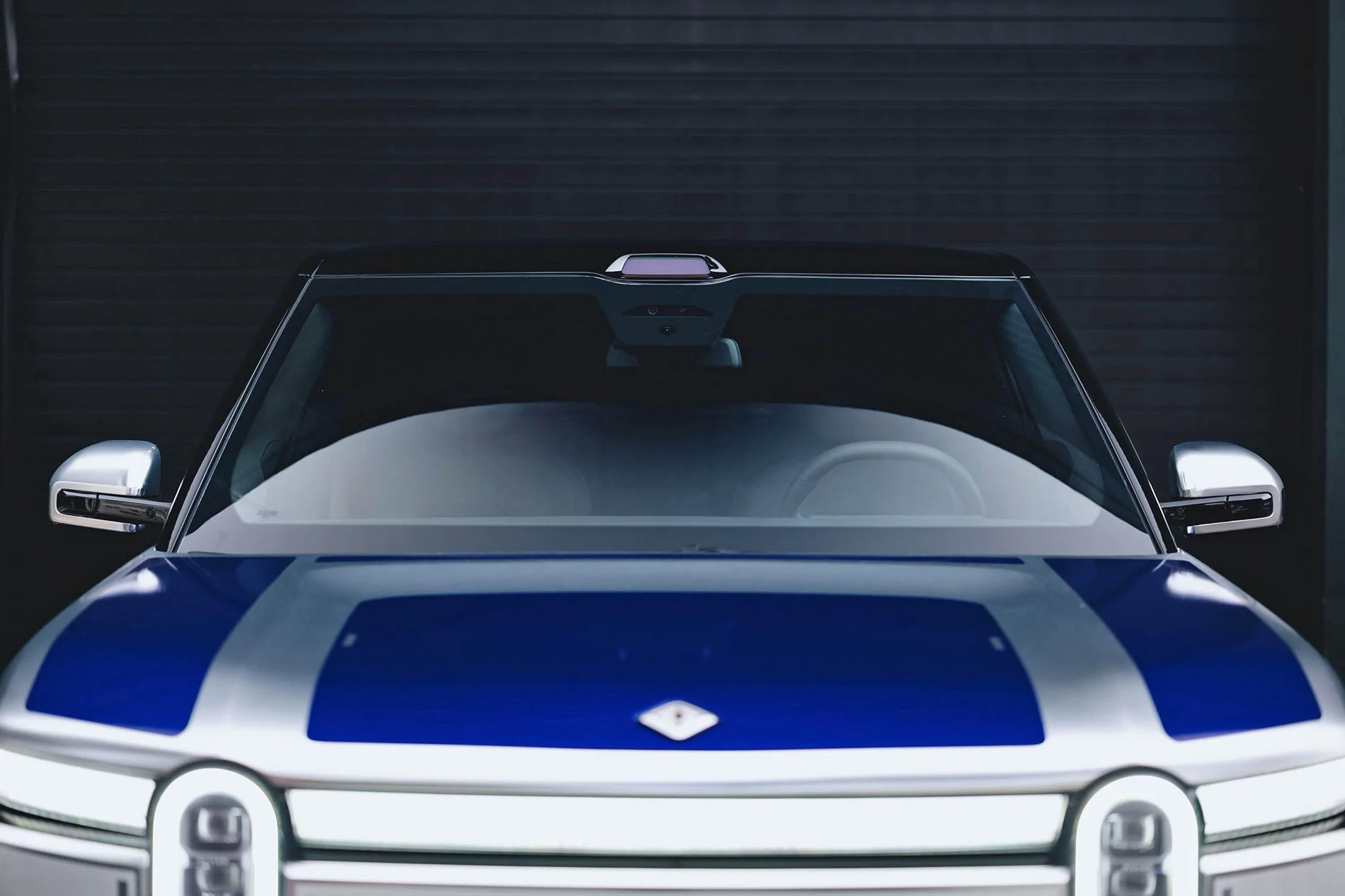 Rivian R1T R1S R2 has Lidar!!!! First look at windshield notch location on R2 (with R2D2 wrap) rivian lidar on rivian r2 3