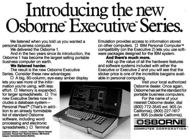 Rivian R1T R1S Rivian AI Vehicles - How to Solve the Osborne Problem osborne-executive-infoworld-jun-6-1983