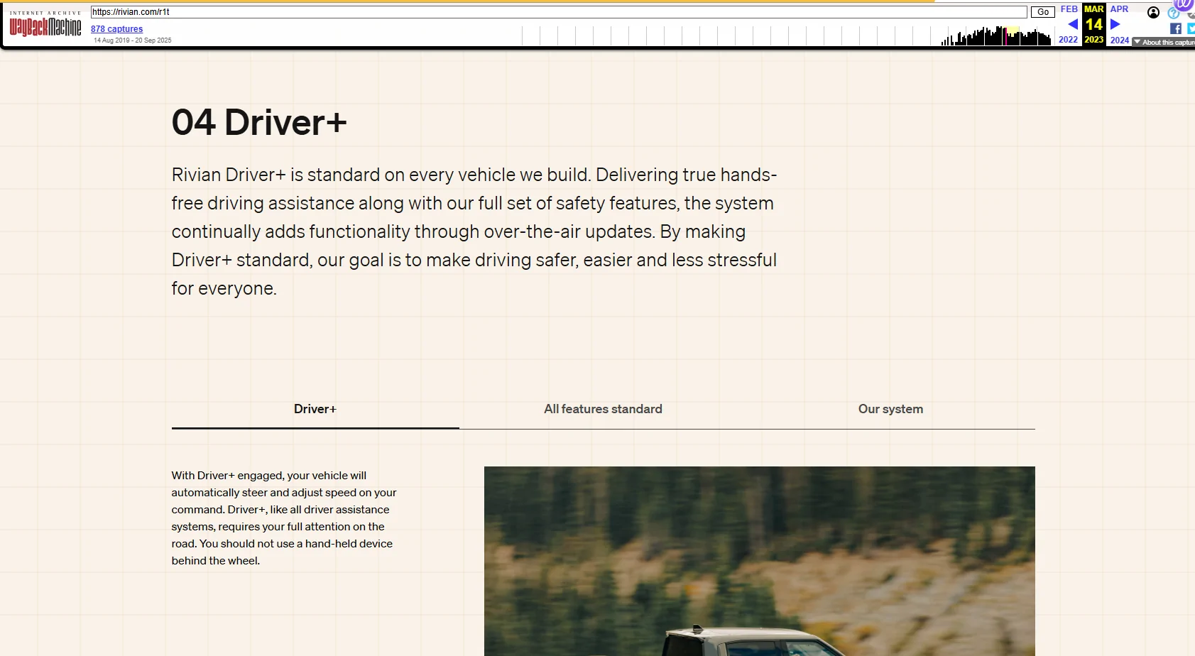 Rivian R1T R1S Reminder: Rivian Promised Level 3 "Eyes Off the Road" Autonomy on Gen 1 driver+