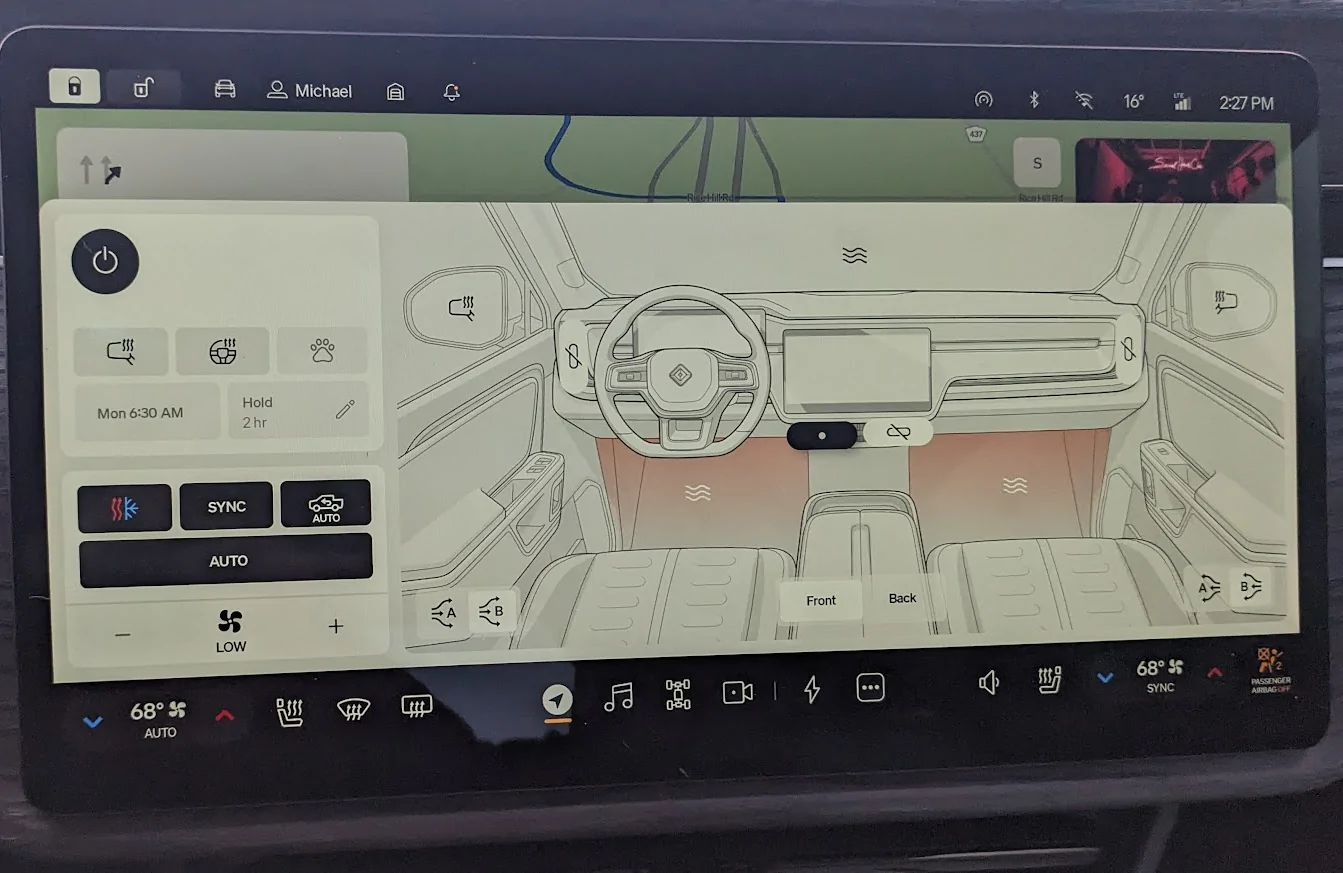 Rivian R1T R1S No heat while driving, heat while sitting - G1 R1T 1765801204455-fx