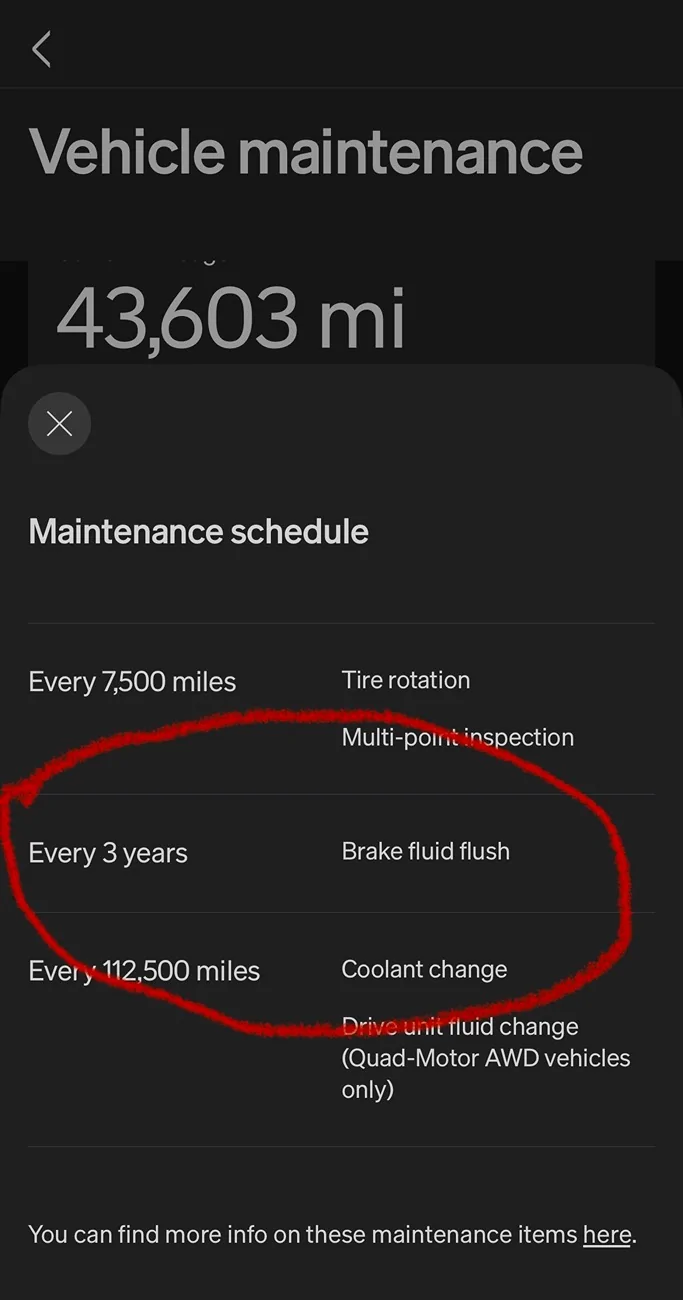 Rivian R1T R1S Has anyone had Rivian NOT recommend the 3 year brake flush? IMG_5026