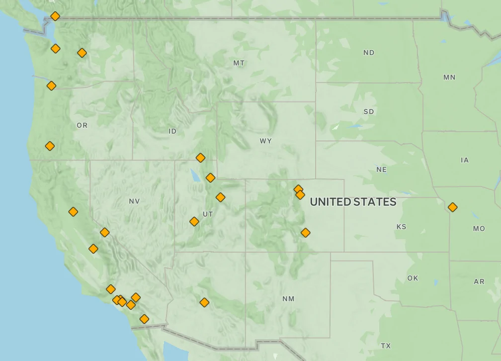 Rivian R1T R1S RAN Rivian Charging Stations Locations Map via Google Maps 1765848546368-3z
