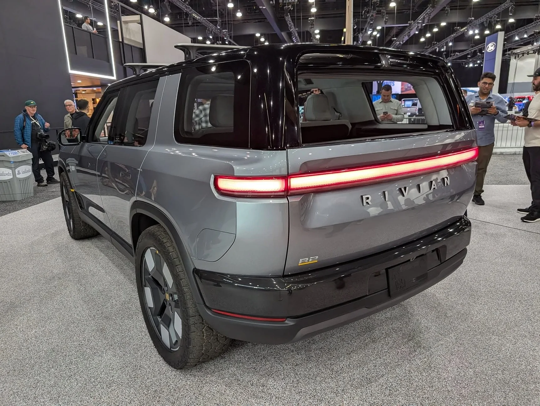 Rivian R1T R1S R2 at LA Auto Show 2025 (photos & videos) Rivian R2 silver grey 2