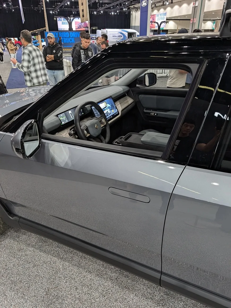 Rivian R1T R1S R2 at LA Auto Show 2025 (photos & videos) Rivian R2 silver grey 1
