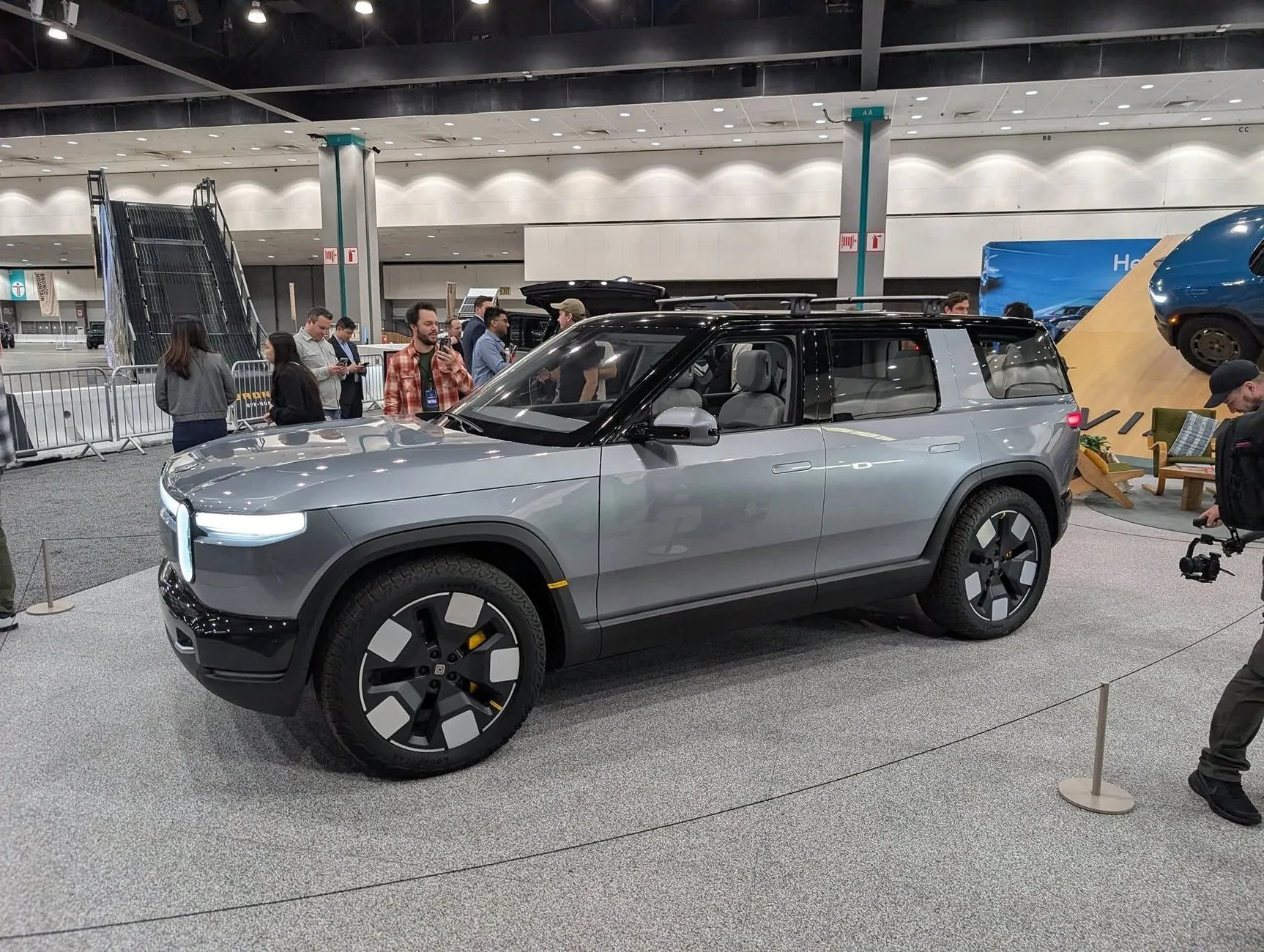 Rivian R1T R1S R2 at LA Auto Show 2025 (photos & videos) Rivian R2 silver grey 3