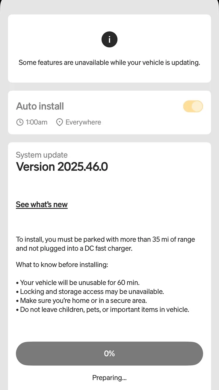 Rivian R1T R1S 2025.46 Update (Release Notes). OTA pushing out now! IMG_4650