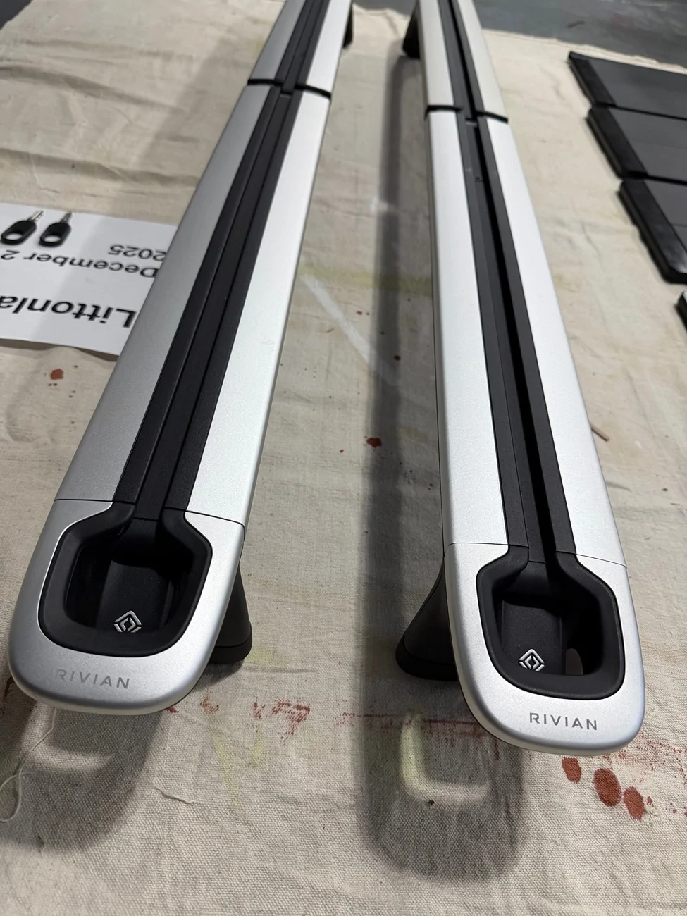 Rivian R1T R1S SOLD Two OEM Bright cargo bars IMG_8975