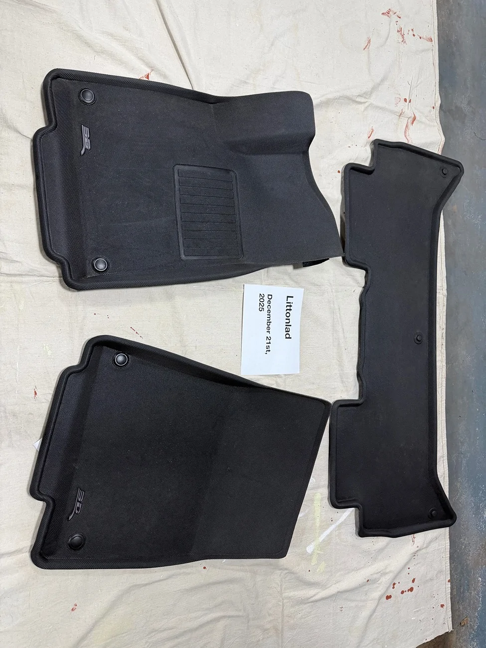 Rivian R1T R1S 3D Gen 1 R1T floor mats IMG_8953