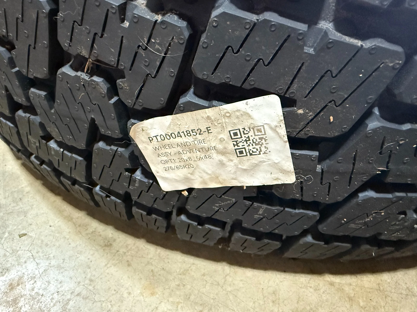 Rivian R1T R1S One 20" new sport bright all terrain wheel and tire IMG_1651