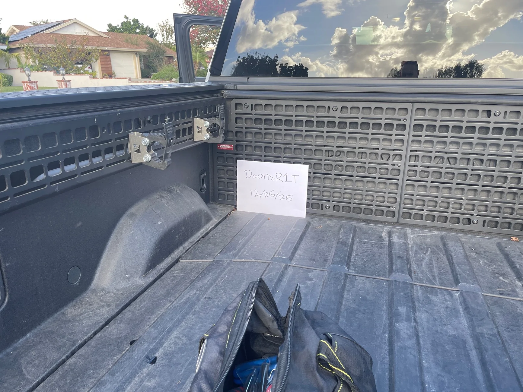 Rivian R1T R1S Builtright Molle panels bulkhead and bedside IMG_1859