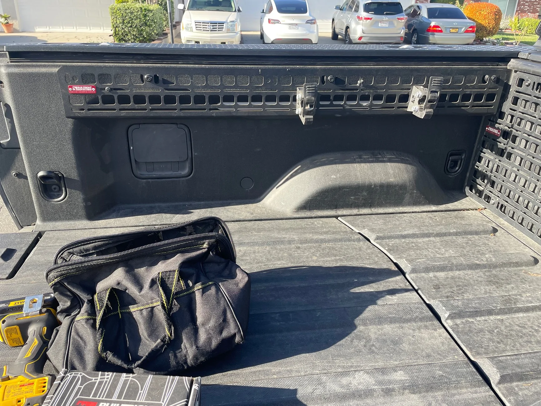 Rivian R1T R1S Builtright Molle panels bulkhead and bedside IMG_1857