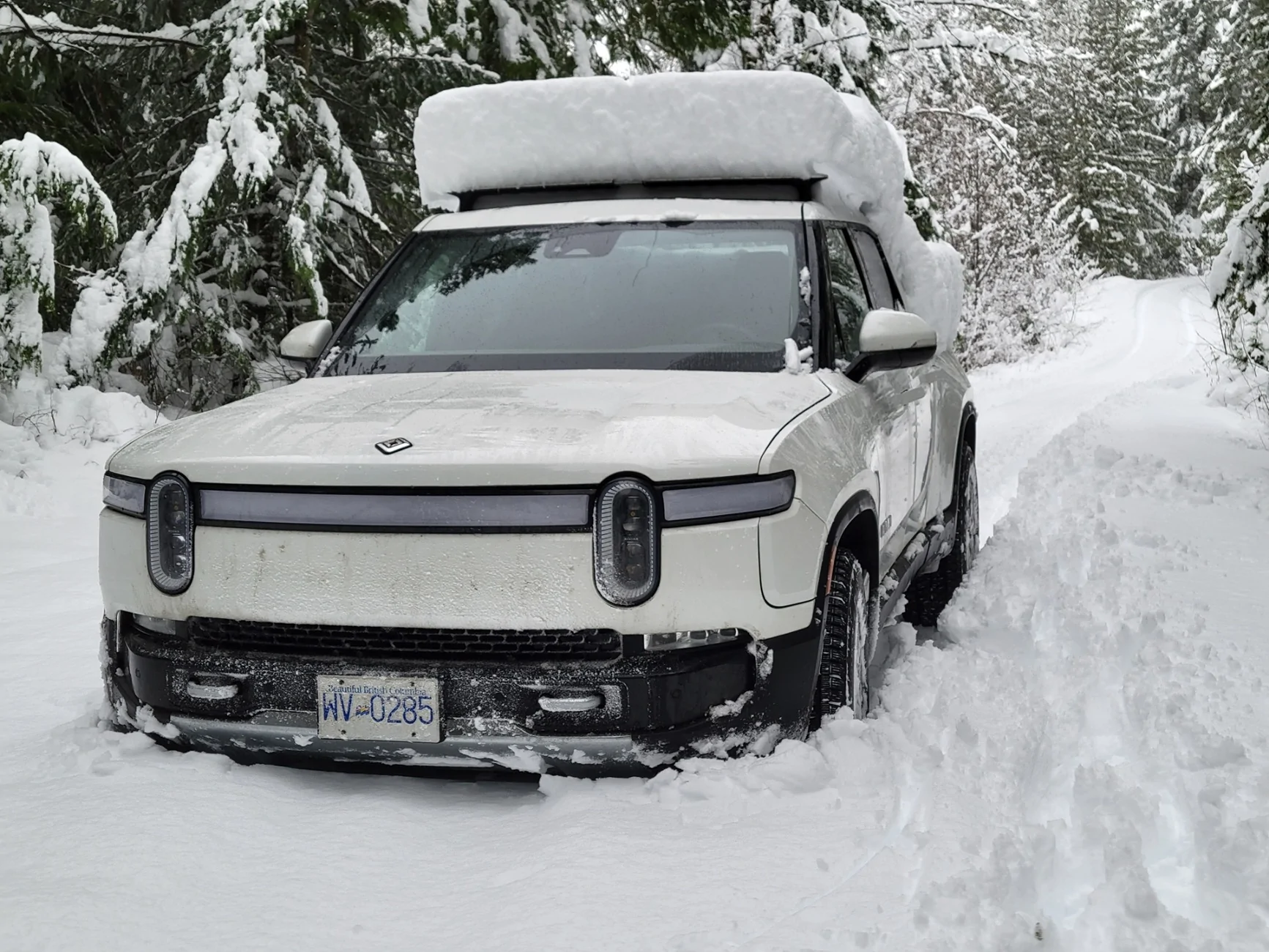 Rivian R1T R1S Frozen Charger Door 20251226_123449
