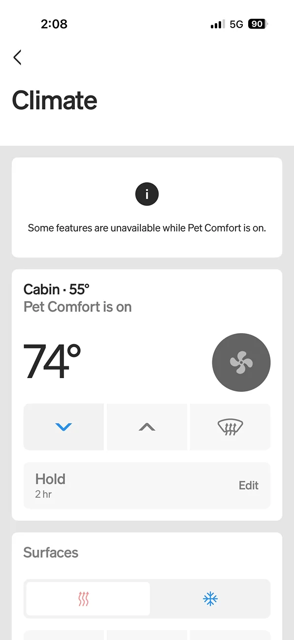 Rivian R1T R1S Issues with Pet Mode holding temp after 2025.46 IMG_0310