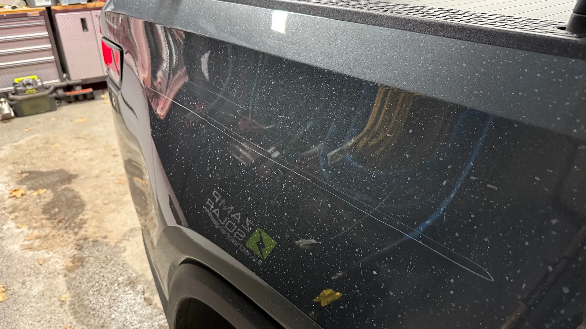 Rivian R1T R1S Deep scratch IMG_3288
