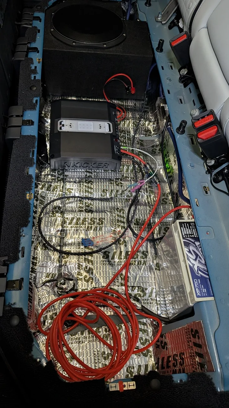 Rivian R1T R1S SoonishEV sub box BUT with 10" 10TW1 and extra 12v Battery install pics!! PXL_20260104_221515902
