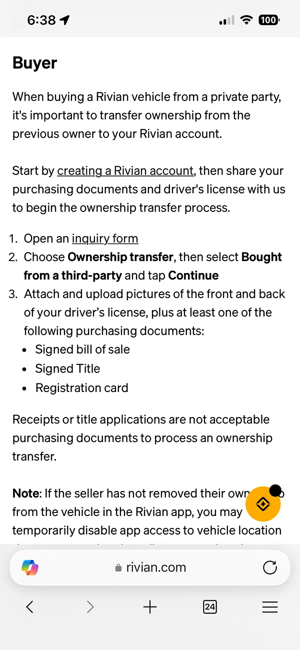 Rivian R1T R1S New Owner Process IMG_2315