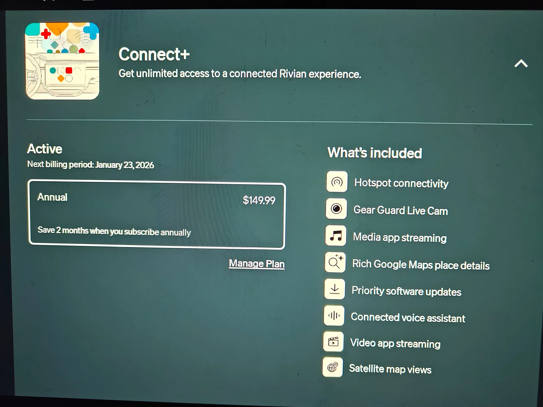 Rivian R1T R1S Adaptive driving requires subscription? IMG20260112061630