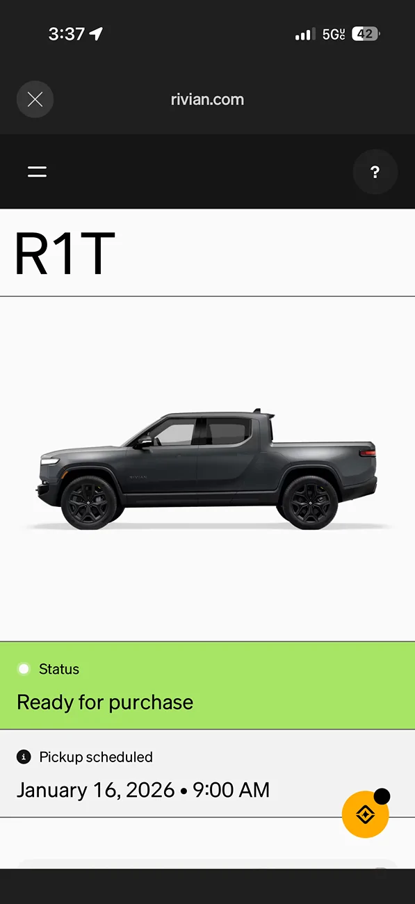 Rivian R1T R1S So, you're thinking about buying an electric truck (R1T)? A new owner's perspective. IMG_0405