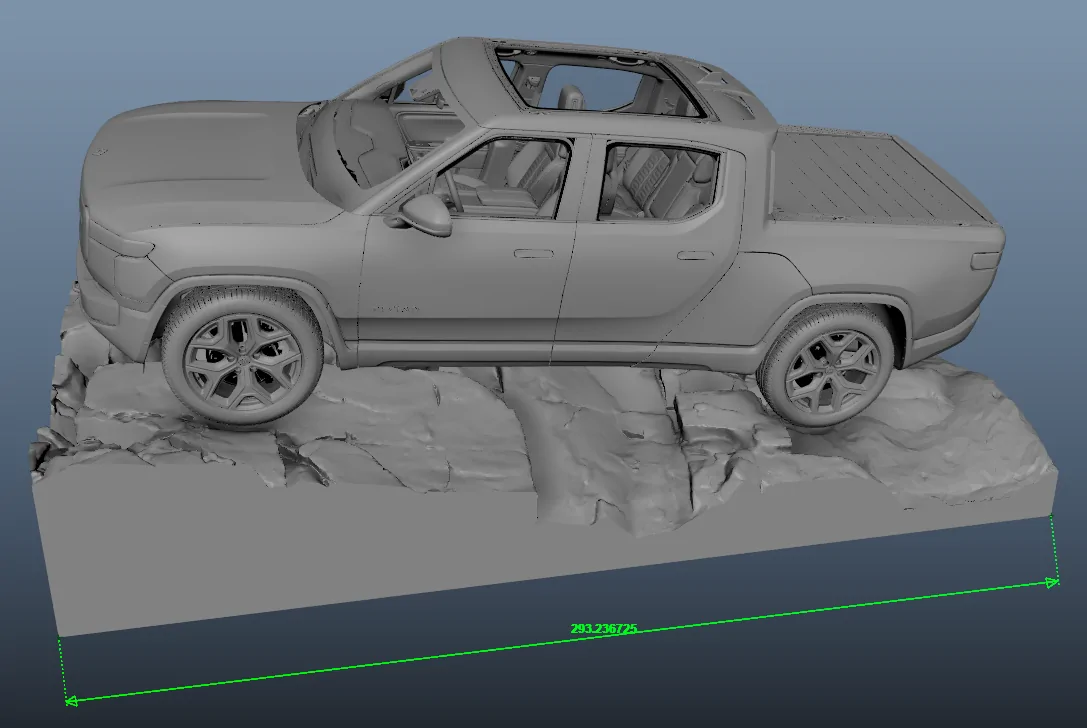 Rivian R1T R1S Rivian Die-Cast Model Rock Stand - DIY - 3D Print 1768320077602-gd