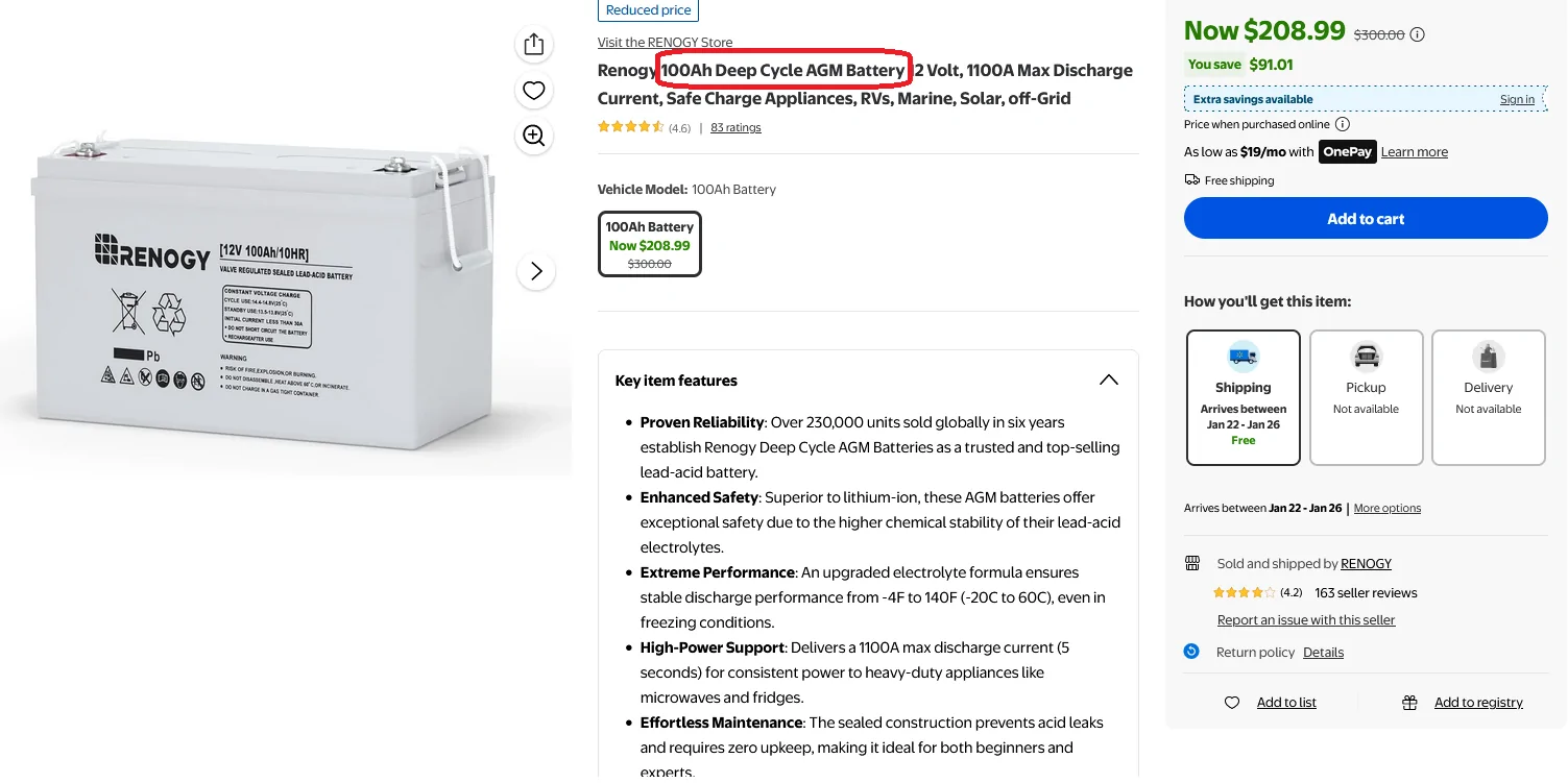 Rivian R1T R1S $140 dual 12v battery DIY swap 1768345763018-5z
