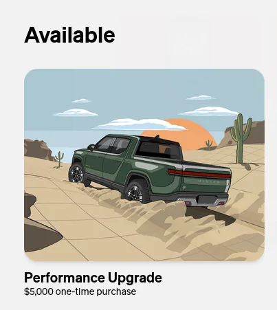 Rivian R1T R1S Anyone else notice the performance upgrade dissapeared? Screenshot