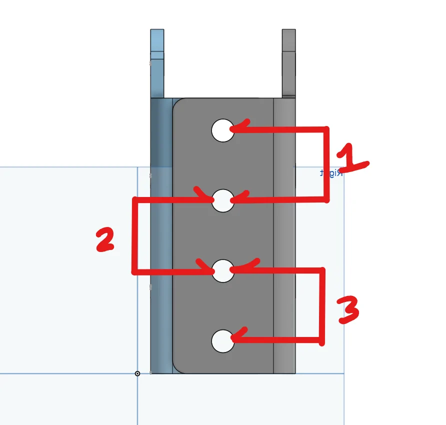 Rivian R1T R1S Rivian x Kammok + Side Mount Kit Solution. Bracket Hole 2